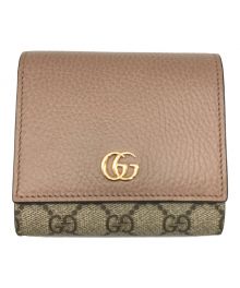 GUCCI（グッチ）の古着「GGマーモント / 2つ折り財布」｜ダスティピンク