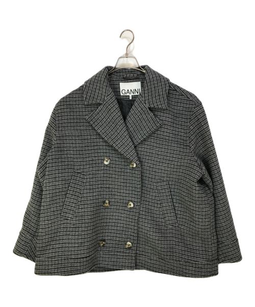 GANNI（ガニー）GANNI (ガニー) チェックジャケット グレー サイズ:40の古着・服飾アイテム