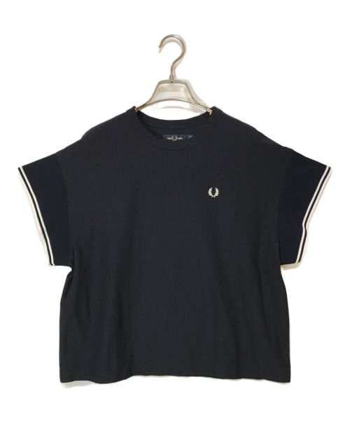 FRED PERRY（フレッドペリー）FRED PERRY (フレッドペリー) クルーネックハーフスリーブ シアサッカーシャツ ネイビー サイズ:38の古着・服飾アイテム