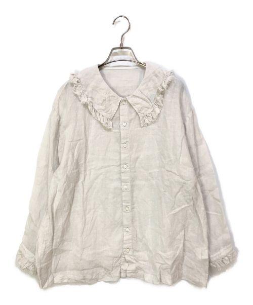 nest Robe（ネストローブ）nest Robe (ネストローブ) リネンブラウス ホワイト サイズ:Fの古着・服飾アイテム