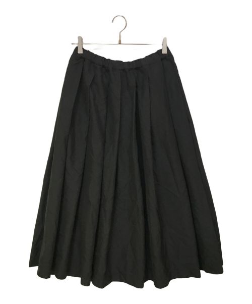 BLACK COMME des GARCONS（ブラック コムデギャルソン）BLACK COMME des GARCONS (ブラック コムデギャルソン) タックギャザースカート ブラック サイズ:Mの古着・服飾アイテム