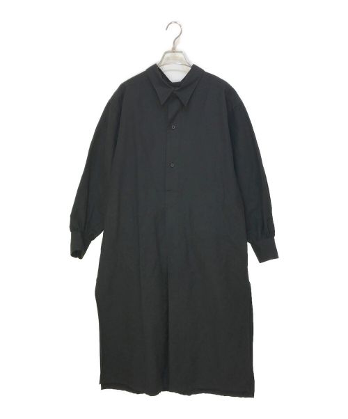HYKE（ハイク）HYKE (ハイク) プルオーバーシャツワンピース ブラック サイズ:1の古着・服飾アイテム