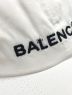 中古・古着 BALENCIAGA (バレンシアガ) ロゴ刺繍ベースボールキャップ ホワイト サイズ:L58：9000円