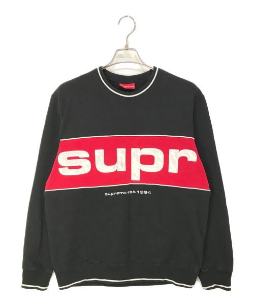 SUPREME（シュプリーム）SUPREME (シュプリーム) Piping Crewneck ブラック サイズ:Mの古着・服飾アイテム