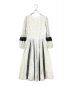 HER LIP TO (ハーリップトゥ) Lace-Trimmed Pin Dot Dress ホワイト×ブラック サイズ:M：6000円
