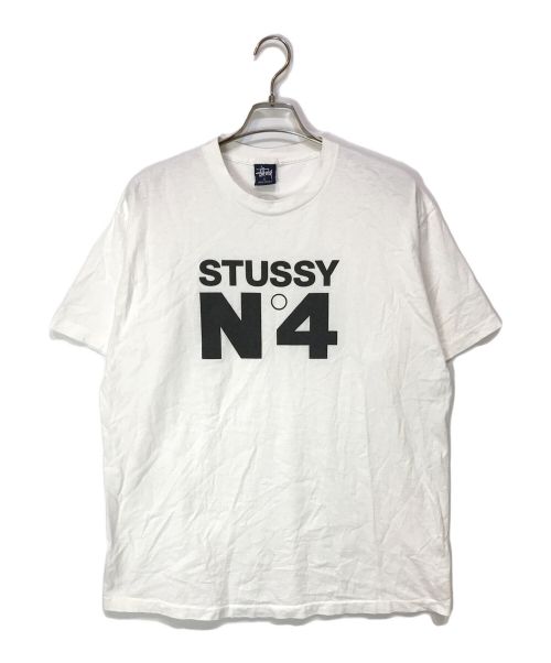 stussy（ステューシー）stussy (ステューシー) N4ロゴ プリントTシャツ ホワイト サイズ:XLの古着・服飾アイテム