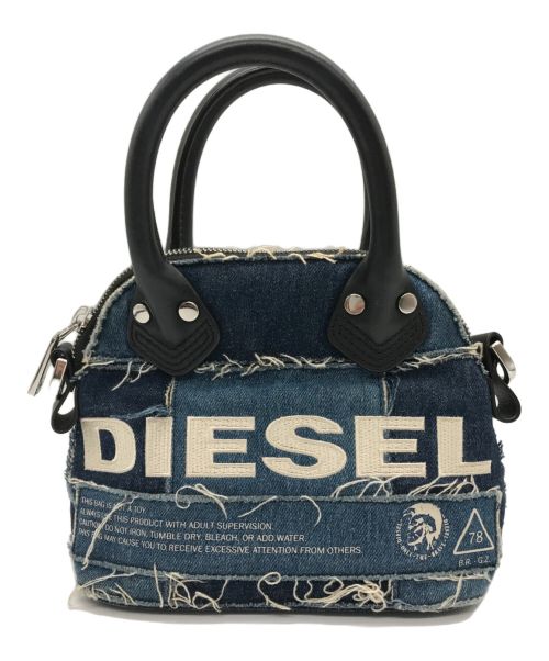 DIESEL（ディーゼル）DIESEL (ディーゼル) パッチワークデニムミニクロスボディバッグ インディゴの古着・服飾アイテム