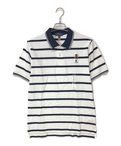 POLO RALPH LAUREN（ポロ・ラルフローレン）POLO RALPH LAUREN (ポロ・ラルフローレン) ポロシャツ ホワイト×ネイビー サイズ:XLの古着・服飾アイテム