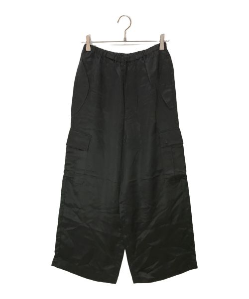 L'appartement（アパルトモン）L'appartement (アパルトモン) Drape Satin Cargo Pants ブラック サイズ:38の古着・服飾アイテム