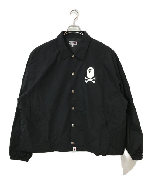 A BATHING APE（アベイシングエイプ）A BATHING APE (アベイシングエイプ) APE CROSSBONE COACH JACKET ブラック サイズ:2XLの古着・服飾アイテム