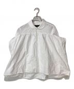 tricot COMME des GARCONSトリココムデギャルソン）の古着「丸襟ラウンドカラーギャザーシャツ」｜ホワイト