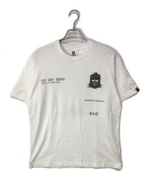 Aape BY A BATHING APE×SEBASTIAN SCHWAMM（エーエイプ バイ アベイシングエイプ）の古着「プリントTシャツ」｜ホワイト×ブラック