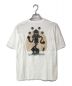 Aape BY A BATHING APE (エーエイプ バイ アベイシングエイプ) SEBASTIAN SCHWAMM プリントTシャツ ホワイト×ブラック サイズ:M：5000円