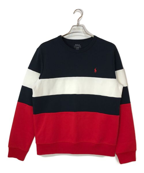 POLO RALPH LAUREN（ポロ・ラルフローレン）POLO RALPH LAUREN (ポロ・ラルフローレン) カラーブロックスウェット トリコロールカラー サイズ:Mの古着・服飾アイテム