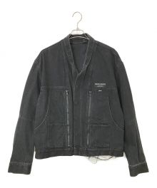 Essay（エッセイ）の古着「FOLD COLLAR DENIM JACKET」｜ブラック