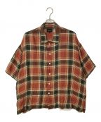 superNova.スーパーノヴァ）の古着「Big Camp - Madras Check with LANTIKI 半袖シャツ」｜ブラウン