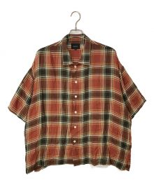 superNova.（スーパーノヴァ）の古着「Big Camp - Madras Check with LANTIKI 半袖シャツ」｜ブラウン