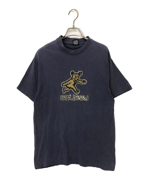 stussy（ステューシー）stussy (ステューシー) ベアー プリント Tシャツ ネイビー サイズ:Mの古着・服飾アイテム