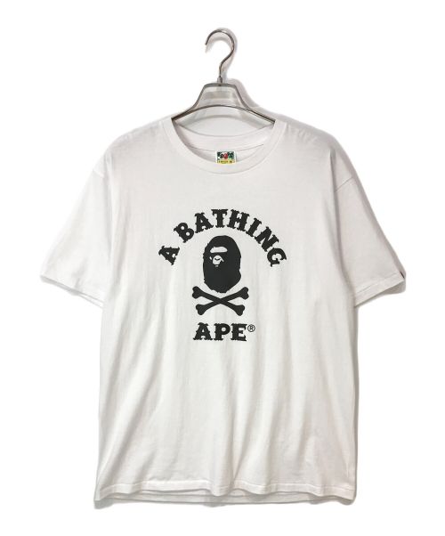 A BATHING APE（アベイシングエイプ）A BATHING APE (アベイシングエイプ) プリントTシャツ ホワイト サイズ:XLの古着・服飾アイテム