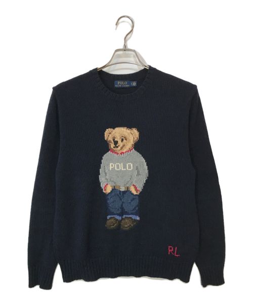 POLO RALPH LAUREN（ポロ・ラルフローレン）POLO RALPH LAUREN (ポロ・ラルフローレン) ポロベアニット ネイビー サイズ:Sの古着・服飾アイテム