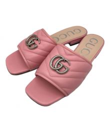 GUCCI（グッチ）の古着「GGマーモント ミュールサンダル」｜ピンク