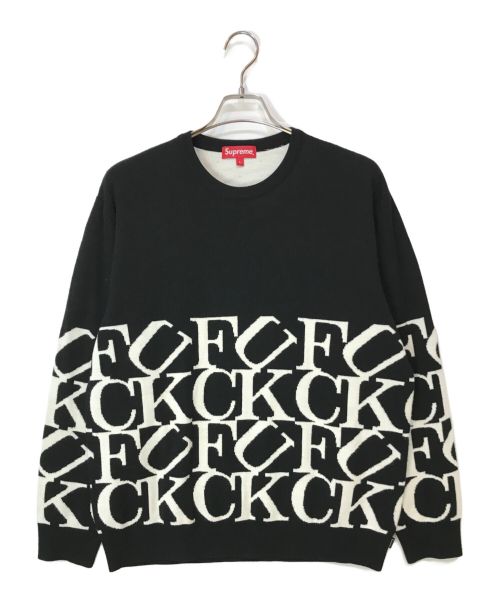 SUPREME（シュプリーム）SUPREME (シュプリーム) 20AW FUCK SWEATER ニット ホワイト×ブラック サイズ:Lの古着・服飾アイテム