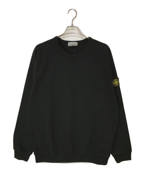 STONE ISLAND（ストーンアイランド）STONE ISLAND (ストーンアイランド) クルーネック ロゴ刺繍パッチ スウェット ブラック サイズ:XXLの古着・服飾アイテム