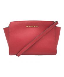 MICHAEL KORS（マイケルコース）の古着「SELMA MD MESSENGER ショルダーバッグ」｜レッド