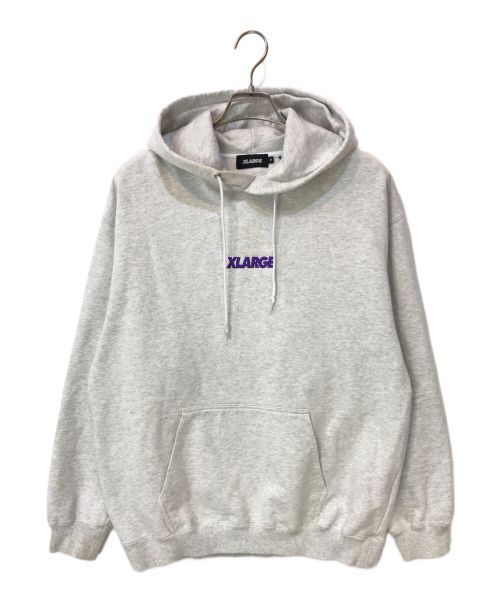 X-LARGE（エクストララージ）X-LARGE (エクストララージ) STANDARD LOGO PULLOVER HOODED SWEAT グレー サイズ:Mの古着・服飾アイテム