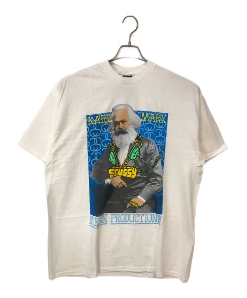 stussy（ステューシー）stussy (ステューシー) Marx Great Minds S/S Tee ホワイト サイズ:XLの古着・服飾アイテム