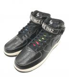 NIKEナイキ）の古着「AIR FORCE 1 MID 07 LV8/ハイカットスニーカー」｜BLACK/BLACK-PALE IVO