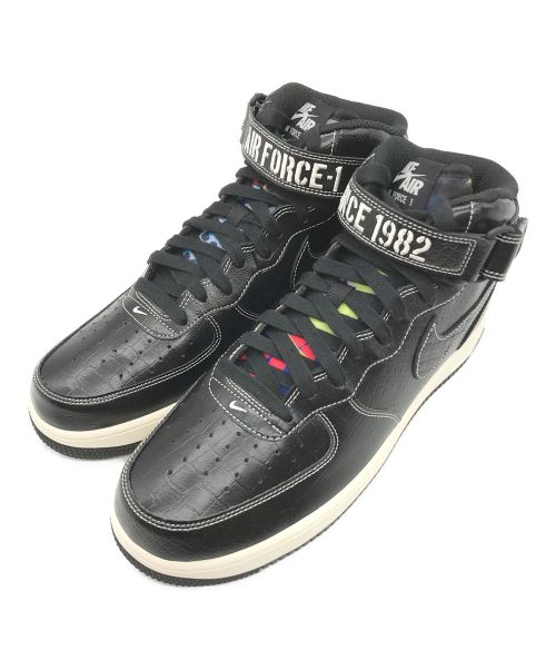 NIKE（ナイキ）NIKE (ナイキ) AIR FORCE 1 MID 07 LV8/ハイカットスニーカー BLACK/BLACK-PALE IVO サイズ:US11の古着・服飾アイテム