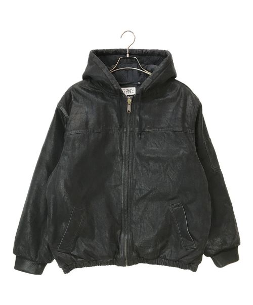 MM6 Maison Margiela（エムエムシックス メゾンマルジェラ）MM6 Maison Margiela (エムエムシックス メゾンマルジェラ) SUPREME (シュプリーム) Foil Hooded Work Jacket ブラック サイズ:Lの古着・服飾アイテム