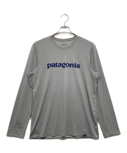 Patagonia（パタゴニア）Patagonia (パタゴニア) キャプリーン デイリーグラフィック ロングスリーブ Tシャツ グレー サイズ:Mの古着・服飾アイテム