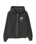 stussyステューシー）の古着「8 Ball Zip Hoodie」｜ブラック