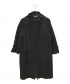 AURALEEオーラリー）の古着「WOOL SILK MELTON LONG DUFFLE COAT」｜ブラック