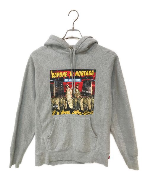 SUPREME（シュプリーム）SUPREME (シュプリーム) 16AW The War Report Hooded Sweatshirt レッド×グレー サイズ:Sの古着・服飾アイテム