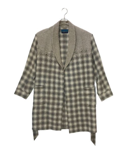 doublet（ダブレット）doublet (ダブレット) 15AW ウールトレンチチェックコート グレー サイズ:Fの古着・服飾アイテム