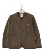 DANTONダントン）の古着「FLEECE COLLARLESS JACKET」｜ブラウン