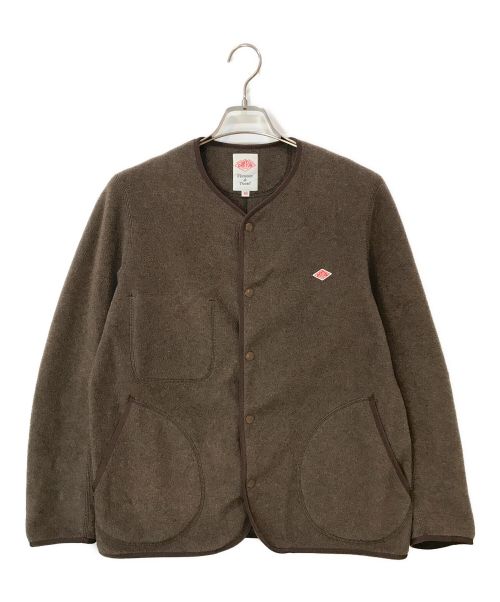 DANTON（ダントン）DANTON (ダントン) FLEECE COLLARLESS JACKET ブラウン サイズ:40の古着・服飾アイテム