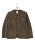 DANTON（ダントン）の古着「FLEECE COLLARLESS JACKET」｜ブラウン