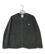 DANTONダントン）の古着「FLEECE COLLARLESS JACKET」｜グレー