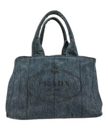 PRADA（プラダ）の古着「カナパ デニム トートバッグ」｜インディゴ