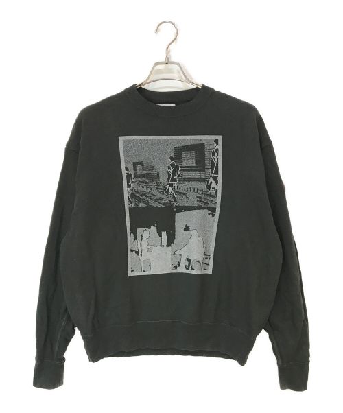 C.E（シーイー キャブエンプト）C.E (シーイー キャブエンプト) MD DialTone SOFT CREW NECK クルーネックスウェット グレー×ブラック サイズ:Sの古着・服飾アイテム