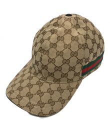 GUCCI（グッチ）の古着「オリジナル GGキャンバス ベースボールキャップ」｜ベージュ