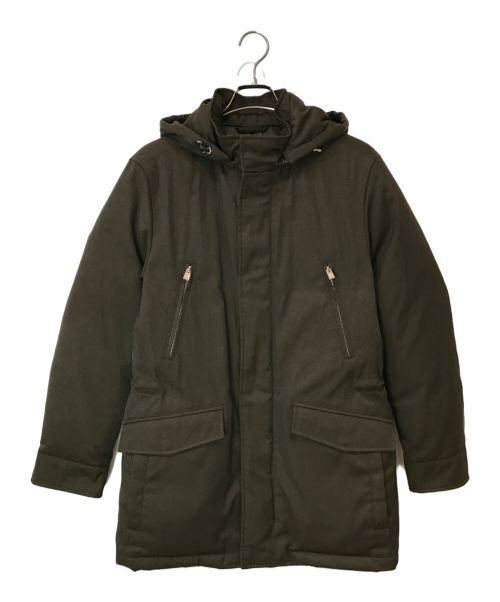 HUGO BOSS（ヒューゴ ボス）HUGO BOSS (ヒューゴ ボス) Hooded Men's Goose Down Coat ブラウン サイズ:44の古着・服飾アイテム