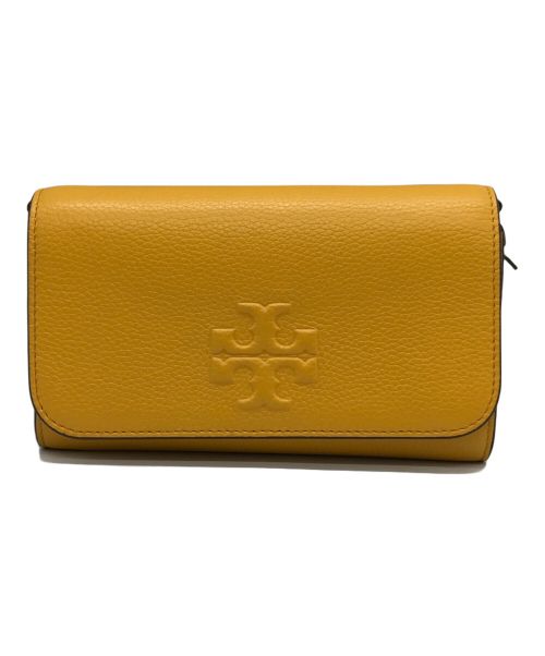 TORY BURCH（トリーバーチ）TORY BURCH (トリーバーチ) THEA フラット ウォレット クロスボディ バッグ イエローの古着・服飾アイテム