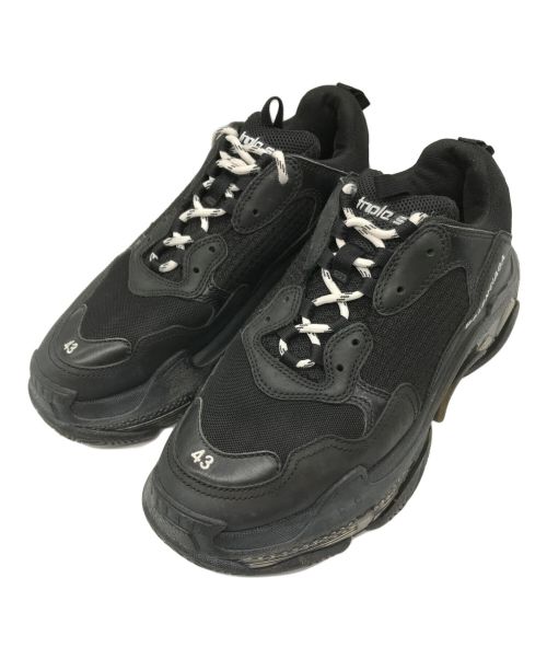 BALENCIAGA（バレンシアガ）BALENCIAGA (バレンシアガ) TRIPLE S CLEAR SOLE TRAINER ローカットスニーカー ブラック サイズ:UK9の古着・服飾アイテム