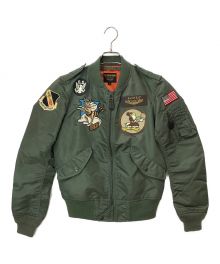 AVIREX（アヴィレックス）の古着「L-2B 334TH FIGHTER SQUADRON ジャケット」｜カーキ