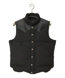 SUGAR CANE（シュガーケーン）の古着「LATHER YOKE DOWN VEST」｜ブラック